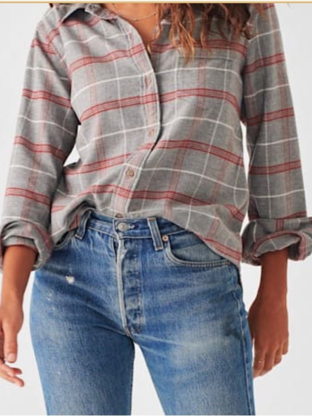 Faherty Classic Super Brushed Flannel Size Medium